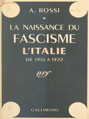 cover image of La naissance du fascisme